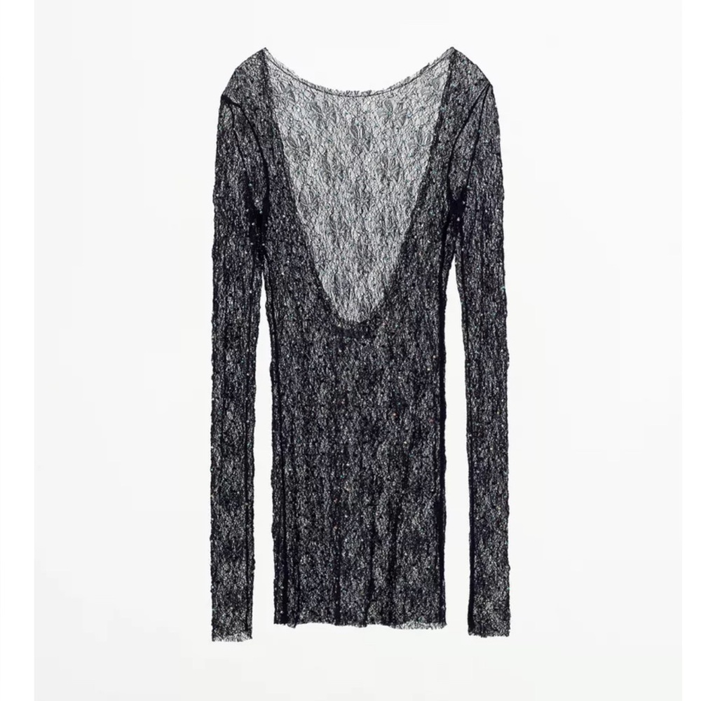 Shimmery Black top Zara‎